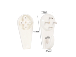 10 colgadores de cuadros, ganchos de pared para colgar cuadros, tapices, relojes sin daños Blanco 5x2x0.95 cm