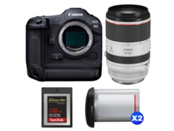 Canon Eos R3 + Rf 70-200mm F/2.8 L Is Usm + 1 Sandisk 128gb Extreme Pro Cfexpress Type B + 2 Canon Lp-e19 + Ebook Pricedirect