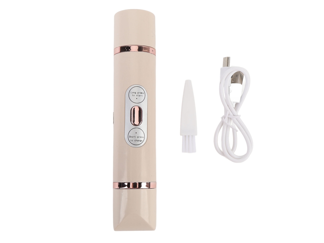 Recortadora De Pelo Púbico Para Mujeres 2 En 1 Cabeza Dual Recargable Clipper Eléctrico Para Piernas Axilas Bikini Marrón