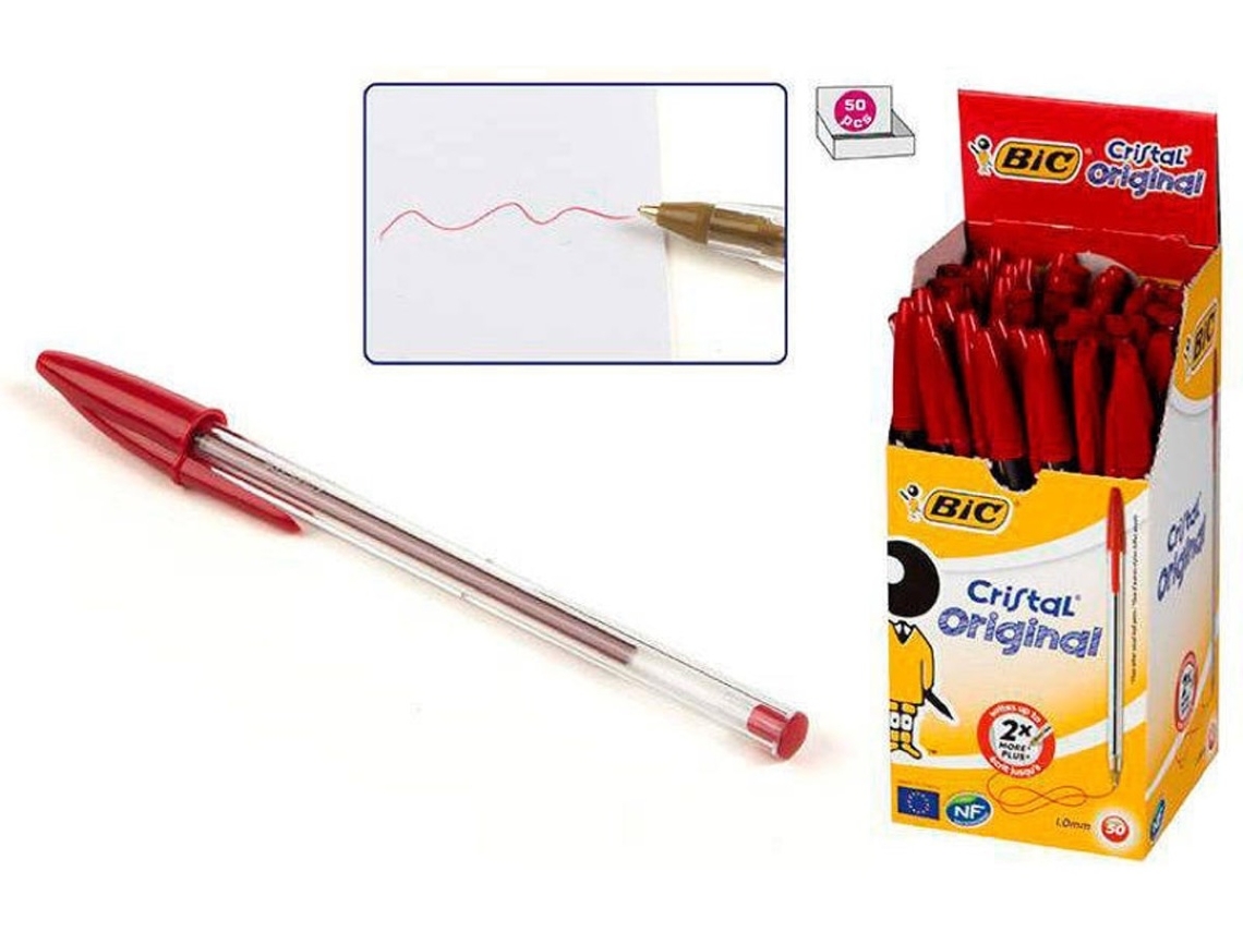 Bolígrafo BIC Cristal Original Punta Media Medio (Rojo)