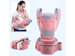 Portabebés ajustable multifuncional, diseño ligero para bebés de 0 a 48 meses, color rosa Gertiz