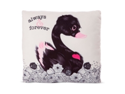 Almofada Love Swan Preto Aprox. 30X30 Cm Green Coloridonici