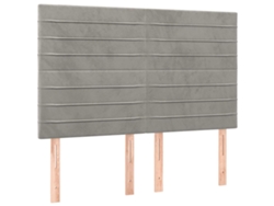 Cabecero Gris Claro 144x5x118/128 cm Terciopelo MAISON EXCLUSIVE