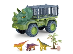 Vagón prisión de Triceratops de juguete para niños (37 x 16 x 20 cm) DIGITALLAB