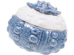 Joyería Fácil Limpiar Cerámica Resistente Calor Estilo Océano Cocina Restaurante Caja Tapa Azul Al