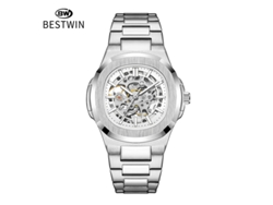 Reloj Mecánico Luminoso Esqueletizado De Doble Cara Para Hombre (blanco)