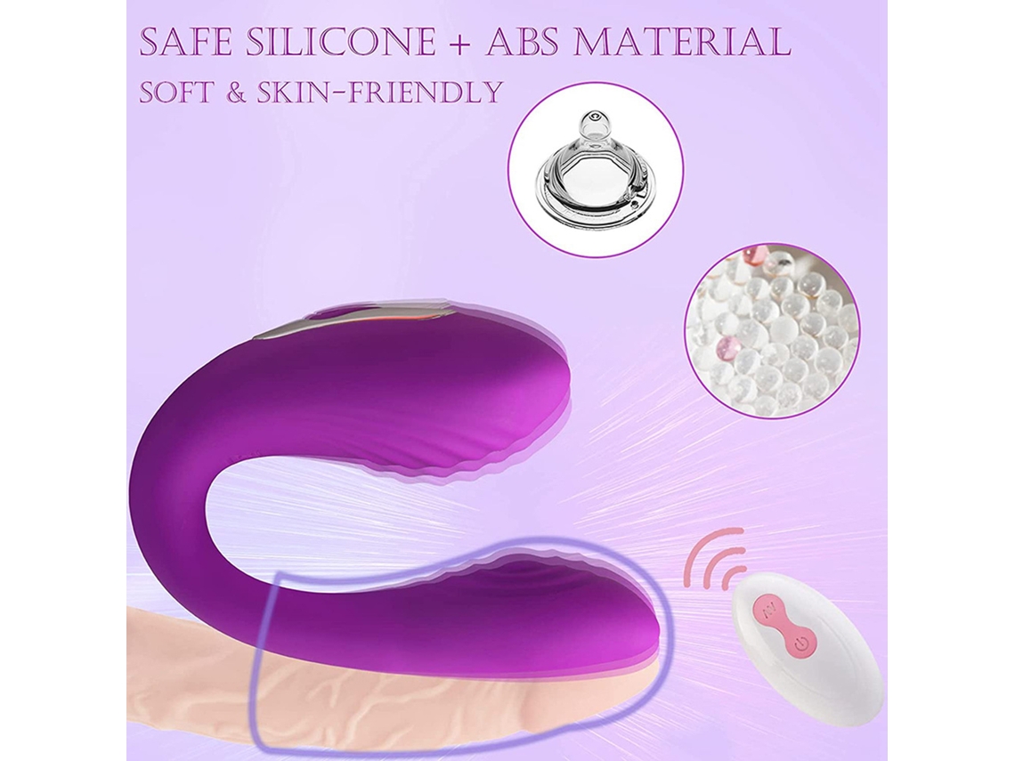 Vibrador U Shape Dildo Vibrante Para Punto G Y Clítoris Estimulación Fuerte