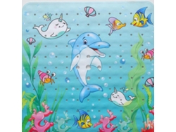 Jortmrd - Alfombra de baño antideslizante cuadrada pequeña para niños (53 x 53 cm)