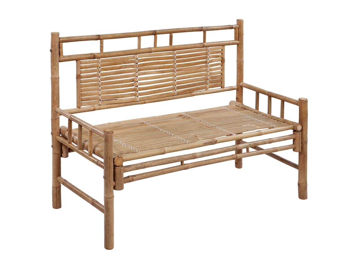 Maison Exclusive - Banco De Jardín Con Cojín Bambú 120 Cm