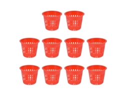 10 cestas de malla de plástico para plantar en jardines hidropónicos