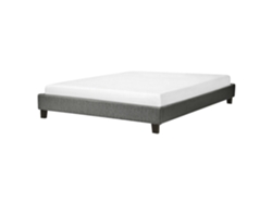 Cama con somier BELIANI Roanne de Poliéster Gris 169x211x29
