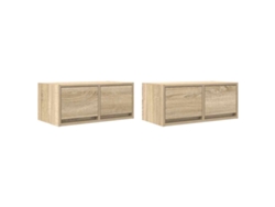 Maison Exclusive - Muebles De Tv 2 Uds Madera Ingeniería Roble Sonoma 60x31x25,5cm