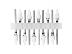 10pcs Conjunto De Brocas Para Lixadeira De Unhas Cerâmica Remoção De Cutícula Para Salão E Casa Profissional Artista Novice Preto