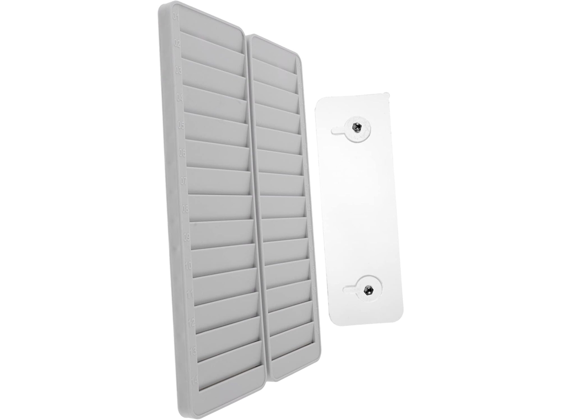 Soporte Para Tarjetas De Control Horario De 28 Ranuras, Polipropileno, Montaje En Pared.