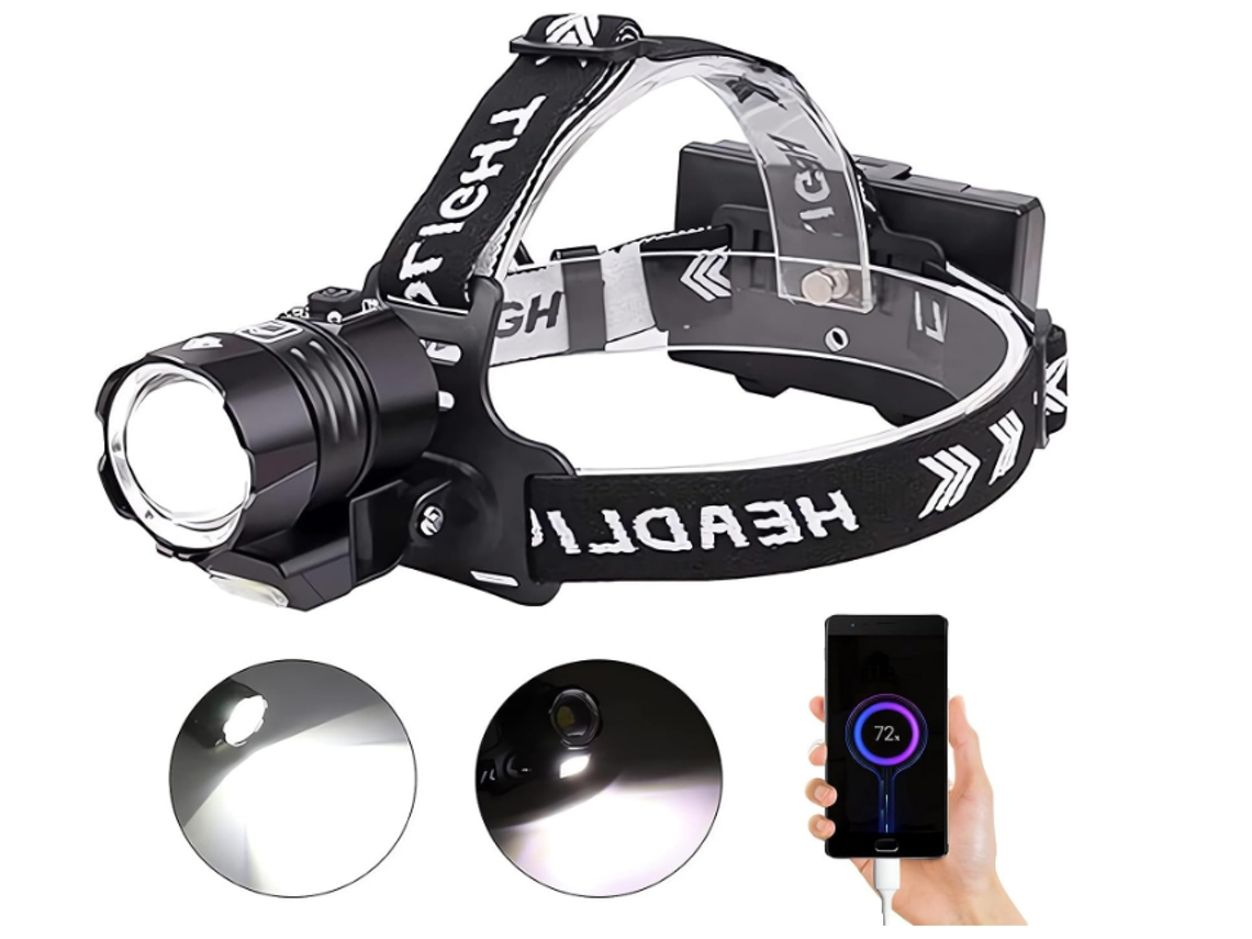 Faros delanteros (2 unidades), 1500 lúmenes, sensor, 9 modos, IPX8, para niños y adultos, color negro, Yizhood