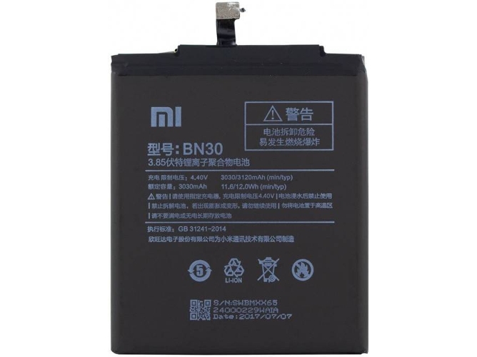 Bateria Xiaomi Litio Ionen BN30 Xiaomi Redmi 4A 3030mAh Original