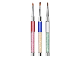 Kit De 3 Canetas De Arte Para Unhas Profissionais - Pincéis Para Desenho Linear E Pintura Com Luz Uv - Tipo 02