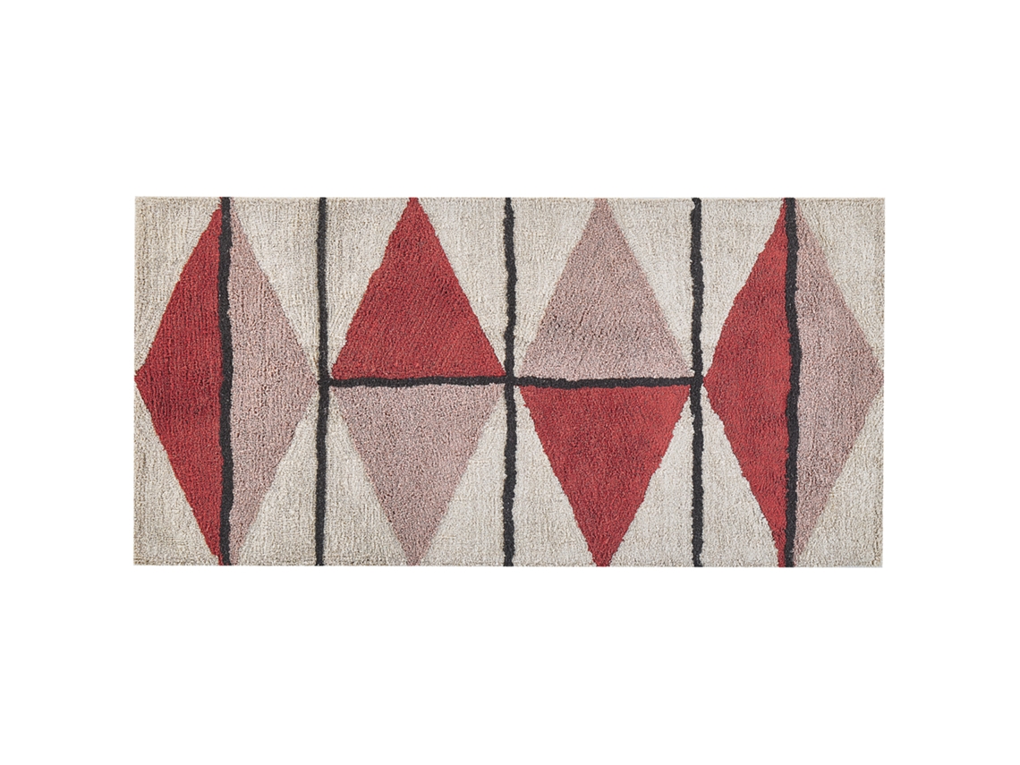 Alfombra de pelo corto BELIANI Purnia de Algodón Multicolor 80x150