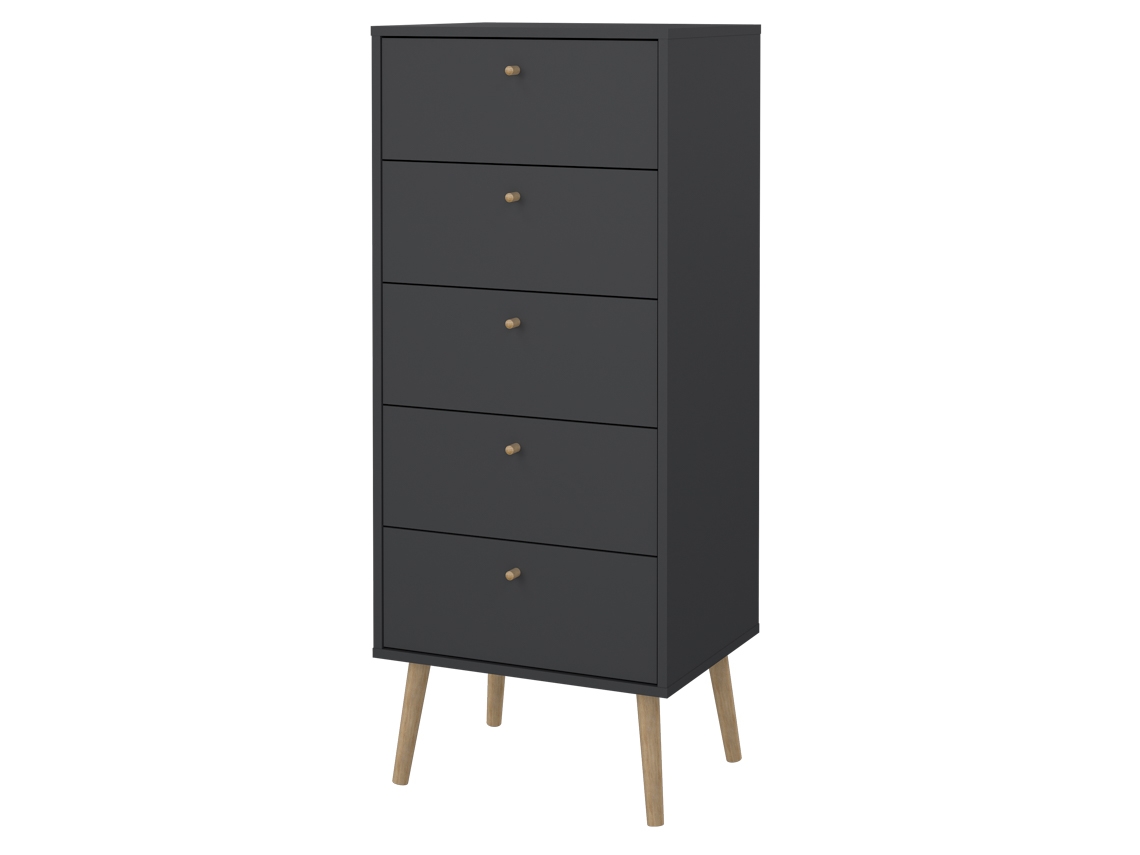 Cómoda TVILUM Braga 5 Cajones (LAP 50,2 x 120,1 x 39,1 cm - Gris)