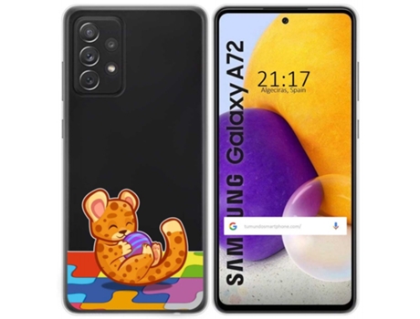 Carcasa Samsung Galaxy A72 TUMUNDOSMARTPHONE Dibujos Transparente Multicolor