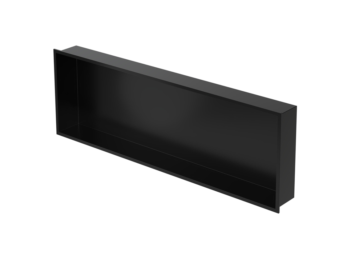Nicho de ducha 90x30 cm Acero inoxidable negro Nicho de pared Estante de ducha LUXEBATH