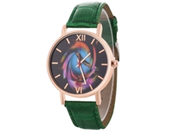 Reloj De Mujer Coreano Zhoulianfa T0138-z De Cuero Quartz Verde