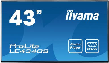 Monitor Iiyama Prolite le4340sb1 digital signage amva 108 cm 43 pulgadas fullhd vga dvi hdmi 8ms 127 usb media player negro