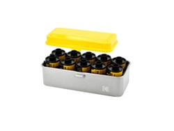 Estuche compacto de acero KODAK para 8 rollos de película de 120 o 10 rollos de película de 135, tapa extraíble, acabado mate (120/135)