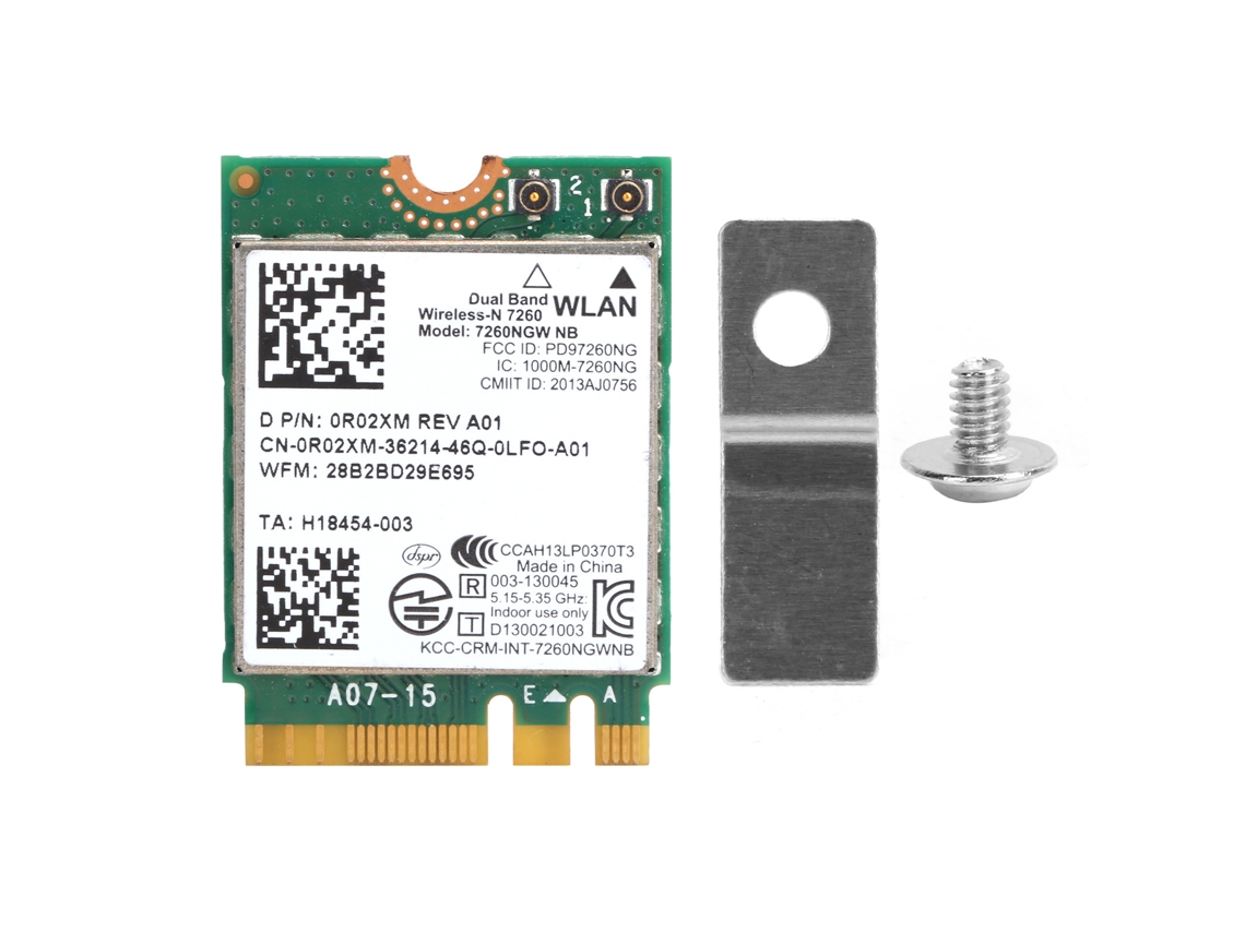 Tarjeta de red inalámbrica Yhl de doble banda 2.4G/5G de 300 Mbps para Intel 7260NB 7260NGW