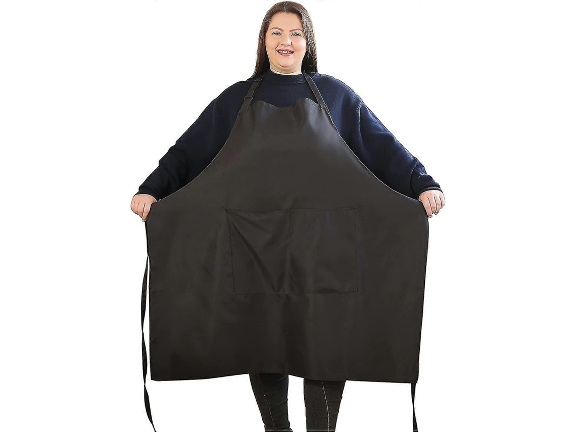 Braguita de talla grande para mujer con bolsillos largos, ajustables y duraderos para la cocina, hecha de algodón y poliéster.