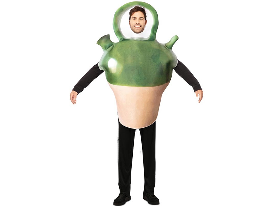 Disfraz de Botijo verde y beige para adulto