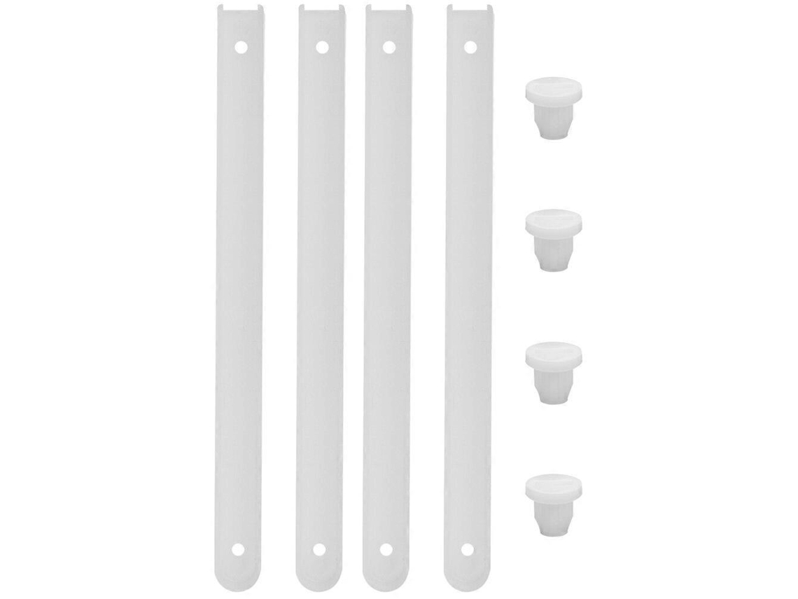 4 Piezas De Correderas Para Cajones Resistentes Para Armarios, Guías De Riel Con Accesorios, Plástico Blanco, 18.5cm 18,50x1,50x0,80cm Blanco