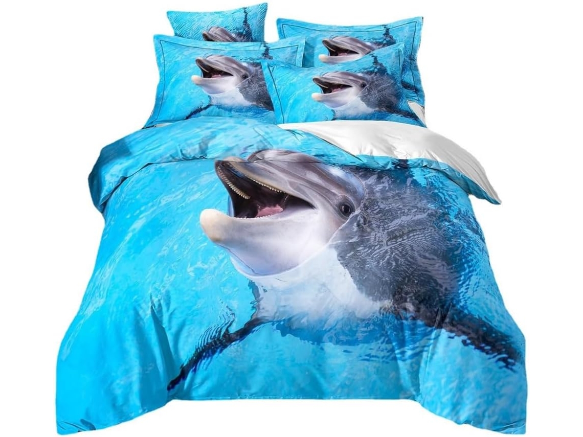 Funda Nórdica Estampado Juego Ropa Cama Niños Niñas Funda Almohada Material Microfibra Color Diseño 140x200 Cm