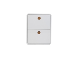 Zapatero 2 cajones blanco brillante y fresno KOPEN MILIBOO