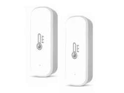 Sensor inteligente de temperatura y humedad Tuya Zigbee para exteriores, resistente al agua IP65, con monitorización remota y alertas a través de la aplicación.