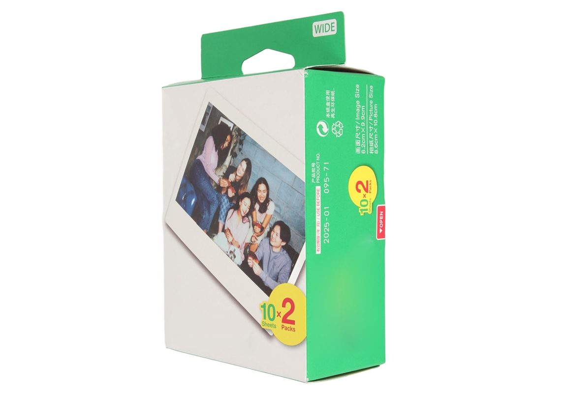 20 Folhas De Filme Instantâneo Colorido Para Fujifilm Instax Wide 300 200 210 Lomo Wide Link Wide Iso800
