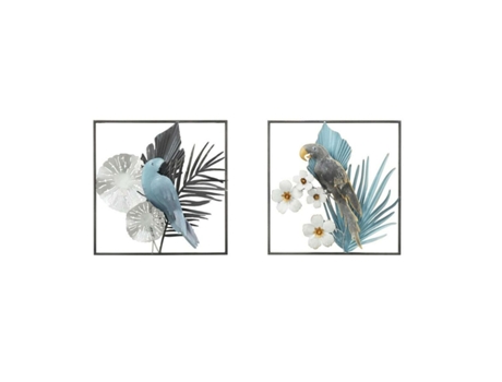 Decoraciónes de Pared DKD HOME DECOR (Metal - Muticolor)
