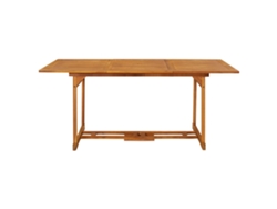 Mesa de Comedor de Jardín Mesa de Exterior 180x90x75 cm Madera Maciza de Acacia Lovely Home