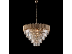 Ravel - Araña De Hierro Dorado Con Pedrería 9 Luces 107 - Ø62 - Bl268-9-or