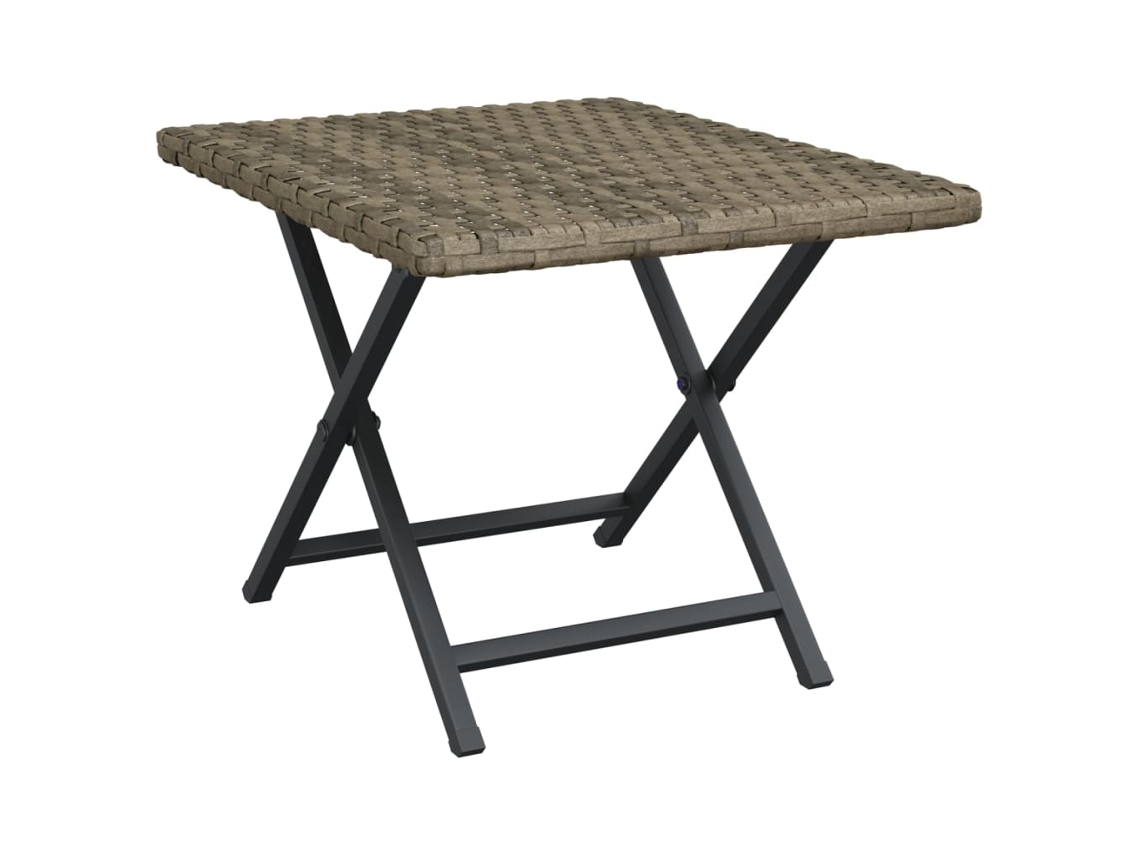 Mesa Plegable 45x35x32 Cm Patas Grises Mimbre MAISON EXCLUSIVE