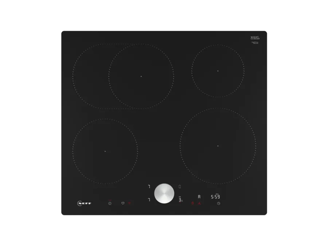 T56PTF1L0 hobs Negro Integrado 60 cm Con placa de inducción 4 zona(s) NEFF