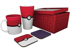 Set Pokemon Taza Glass Gift Set GB EYE Pokeball 285 ml + Vaso XL 500 ml + Caja