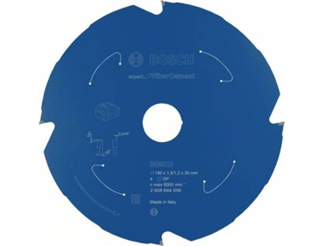 Disco de Sierra Circular BOSCH Para Sierra Sin Cables Expert para Cemento 190x1.8/1.2x30 T4