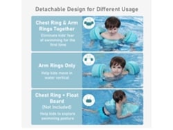 2026-chaleco Salvavidas Infantil Mambobaby 3 En 1 No Hinchable Con Brazaletes Desmontables Para Niños 3-6 Años