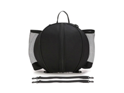 Mochila deportiva con laterales de malla para gimnasio, béisbol, fútbol, voleibol, baloncesto, para niños y niñas, negra.