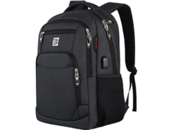 Mochila antirrobo impermeable negra Siurn para portátil