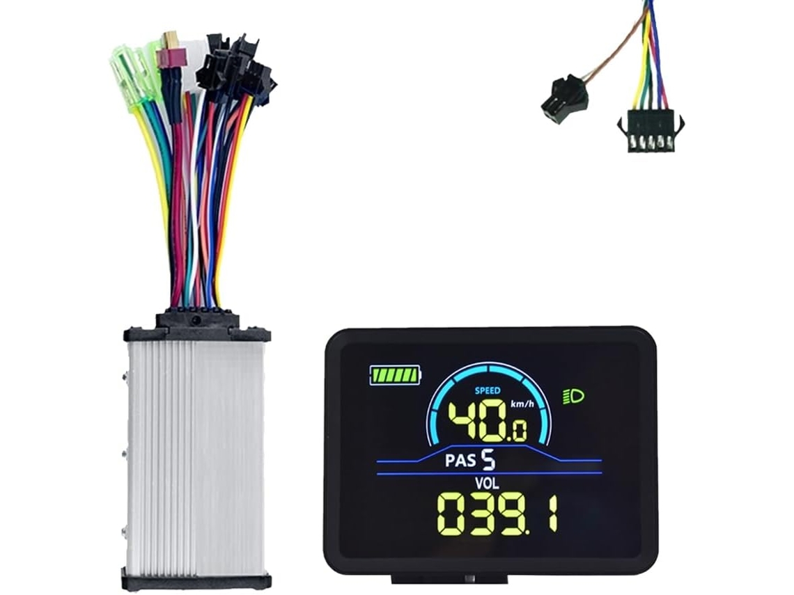 Controlador De Onda Sinusoidal P5c Con Pantalla Lcd Para Bicicleta Eléctrica, 24v 60v + 36v/48v 350w