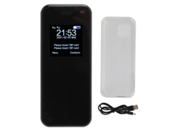 Telefone Móvel Infantil Mini Portátil Com 2 Chips 32mb+32mb Bateria 2600mah Desenho Animado Preto