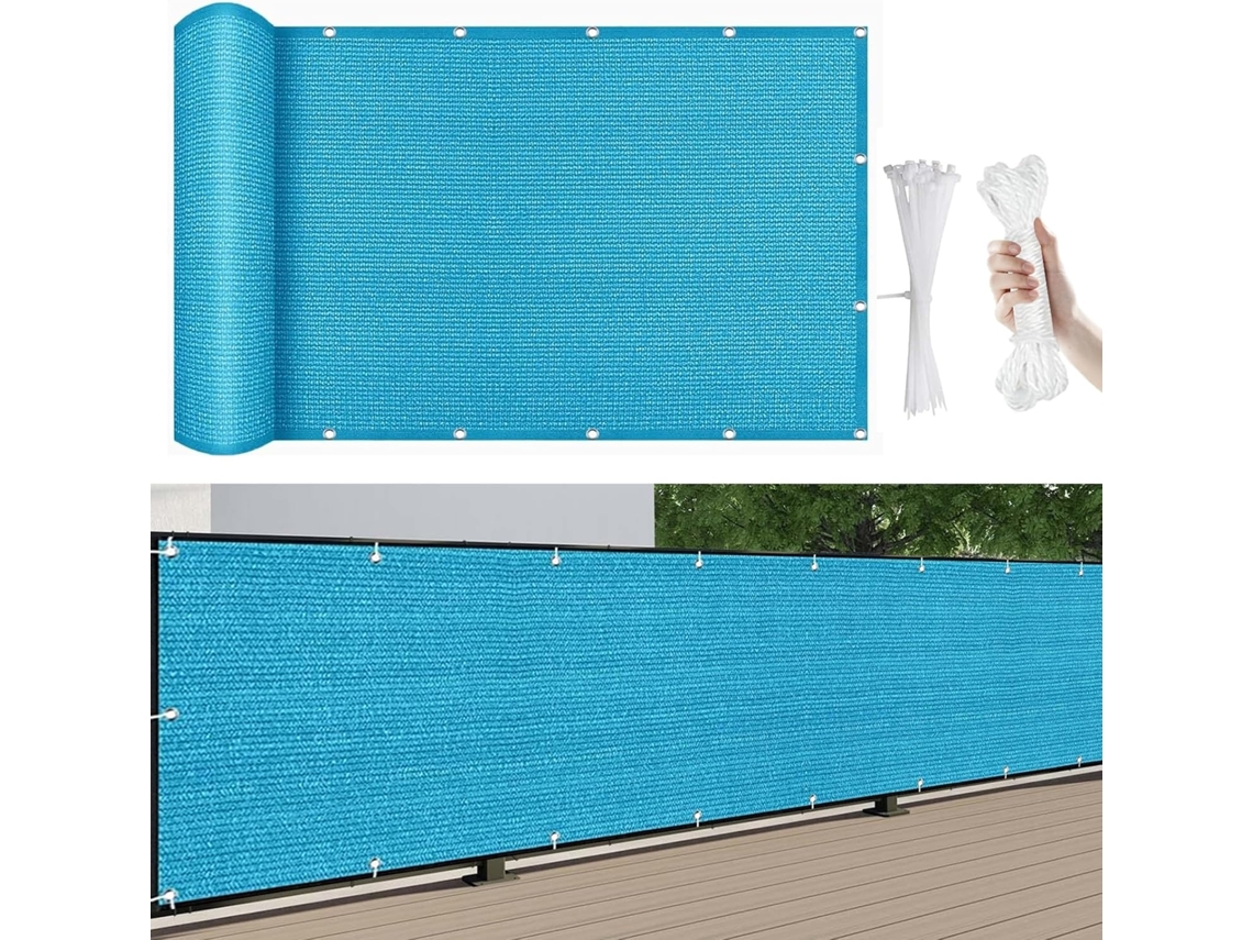 400 X 80 Cm, Mampara Privacidad, Hdpe, Transpirable, Para Balcón, Piscina