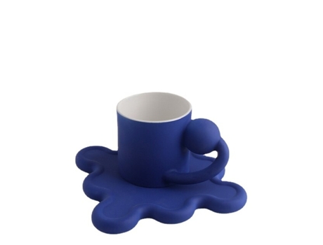 Taza XGF Conjunto de taza de té de café de cerámica creativa de la leche de cerámica creativa de la taza de agua de la leche de la cafetera con el ...